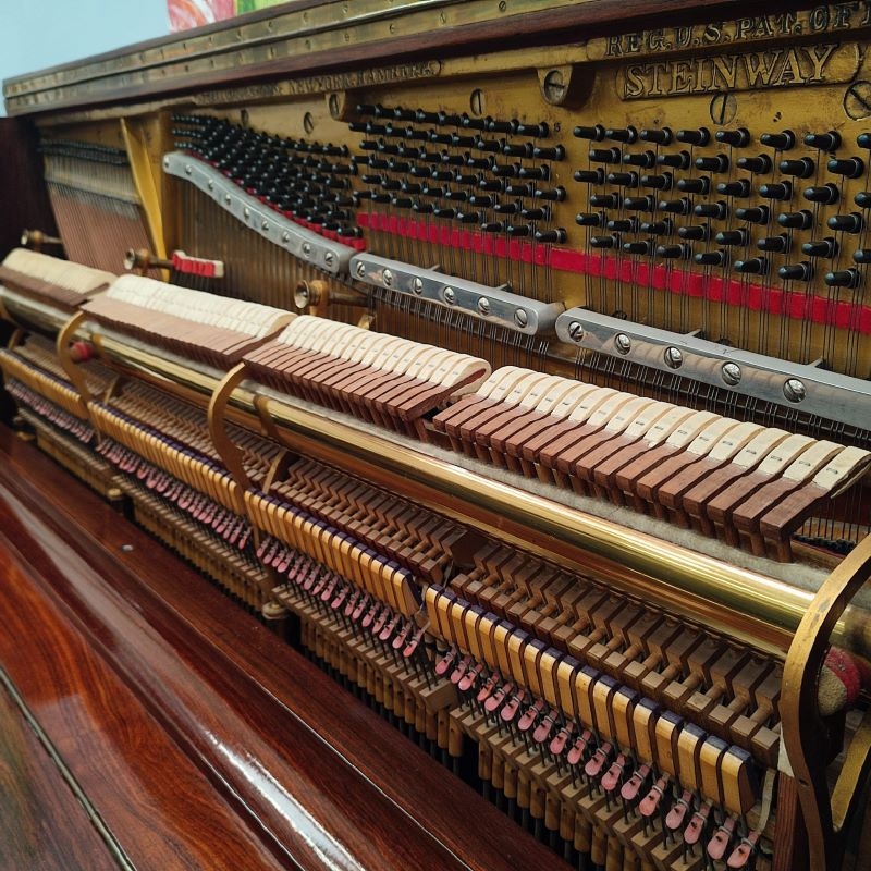 Steinway K Upright piano detail photo 5 - Roberts Pianos