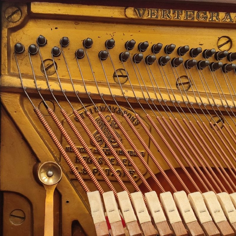 Steinway K Upright piano detail photo 7 - Roberts Pianos