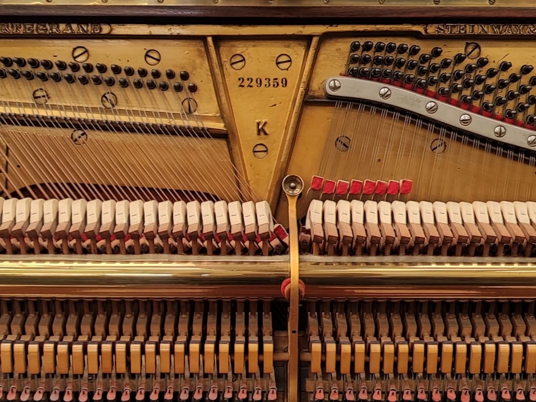 Steinway K Upright piano detail photo 9 - Roberts Pianos