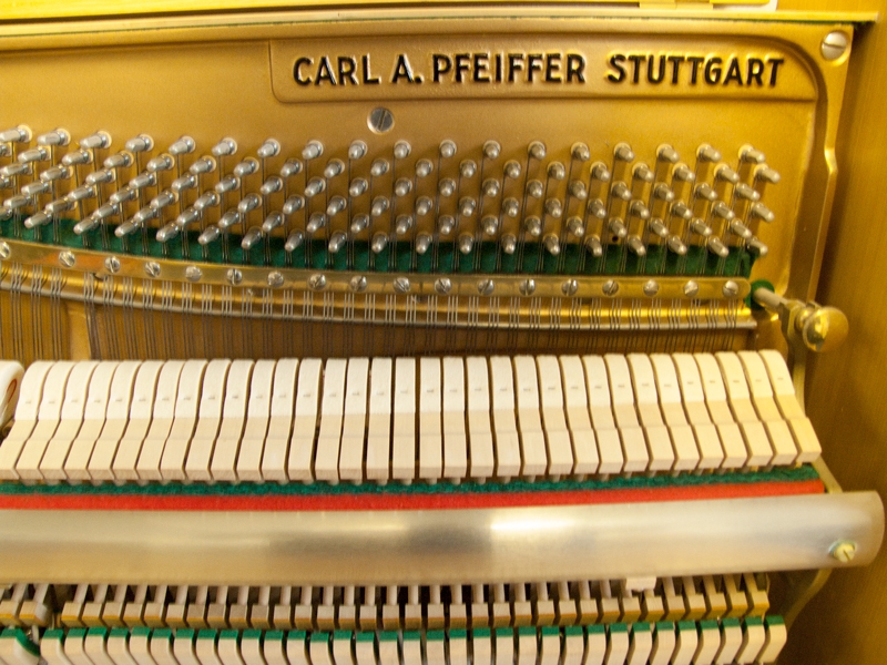 Pfeiffer 112 Upright piano detail photo 5 - Roberts Pianos
