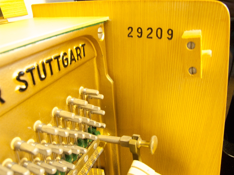 Pfeiffer 112 Upright piano detail photo 6 - Roberts Pianos