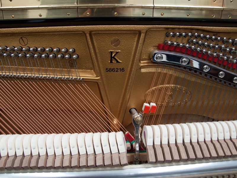 Steinway K Upright piano detail photo 8 - Roberts Pianos