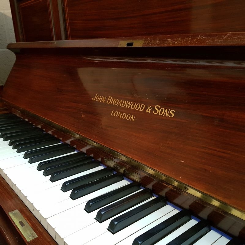Broadwood Green Frame Upright piano detail photo 5 - Roberts Pianos