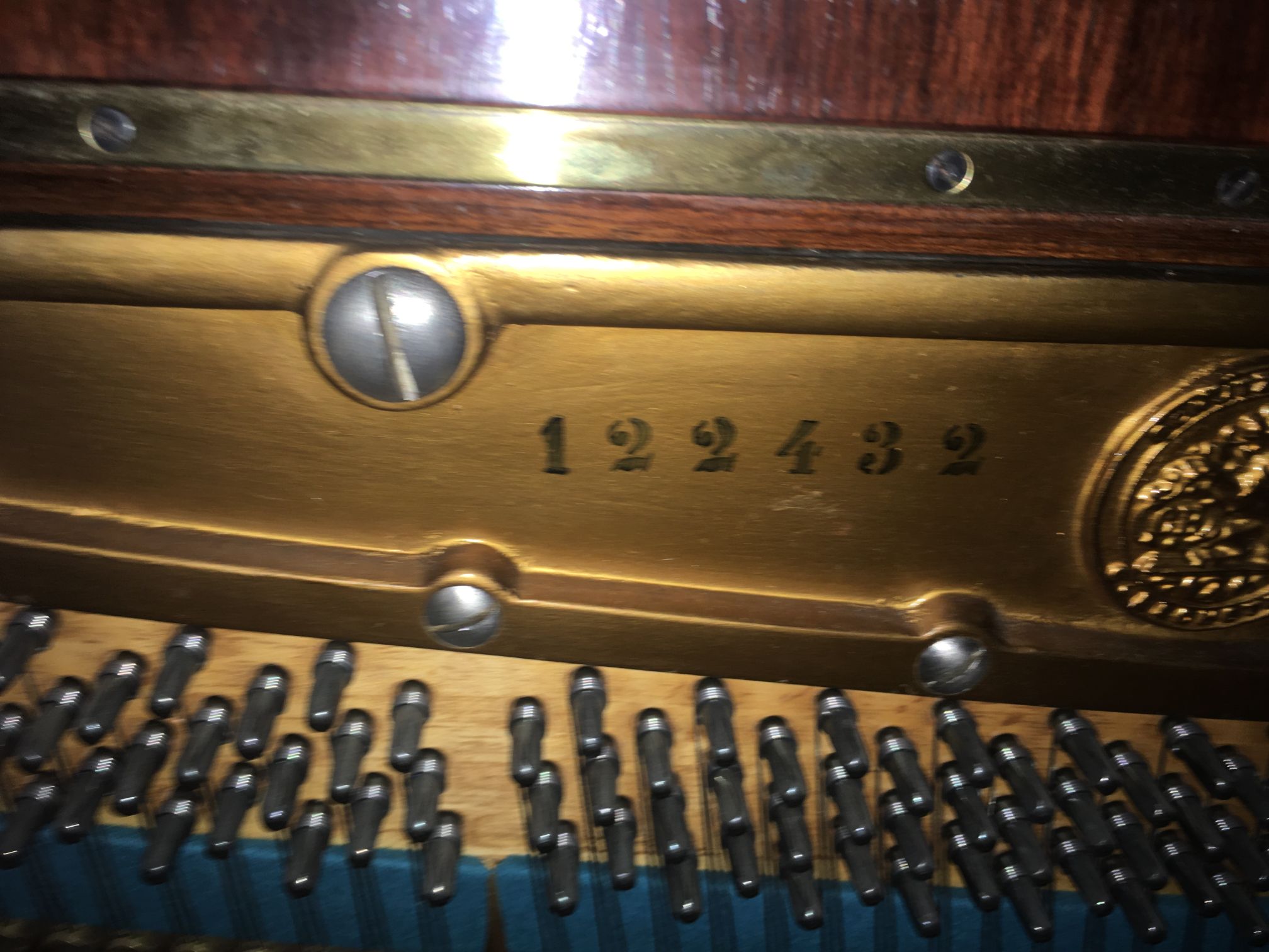 Bechstein 10 Upright piano detail photo 4 - Roberts Pianos