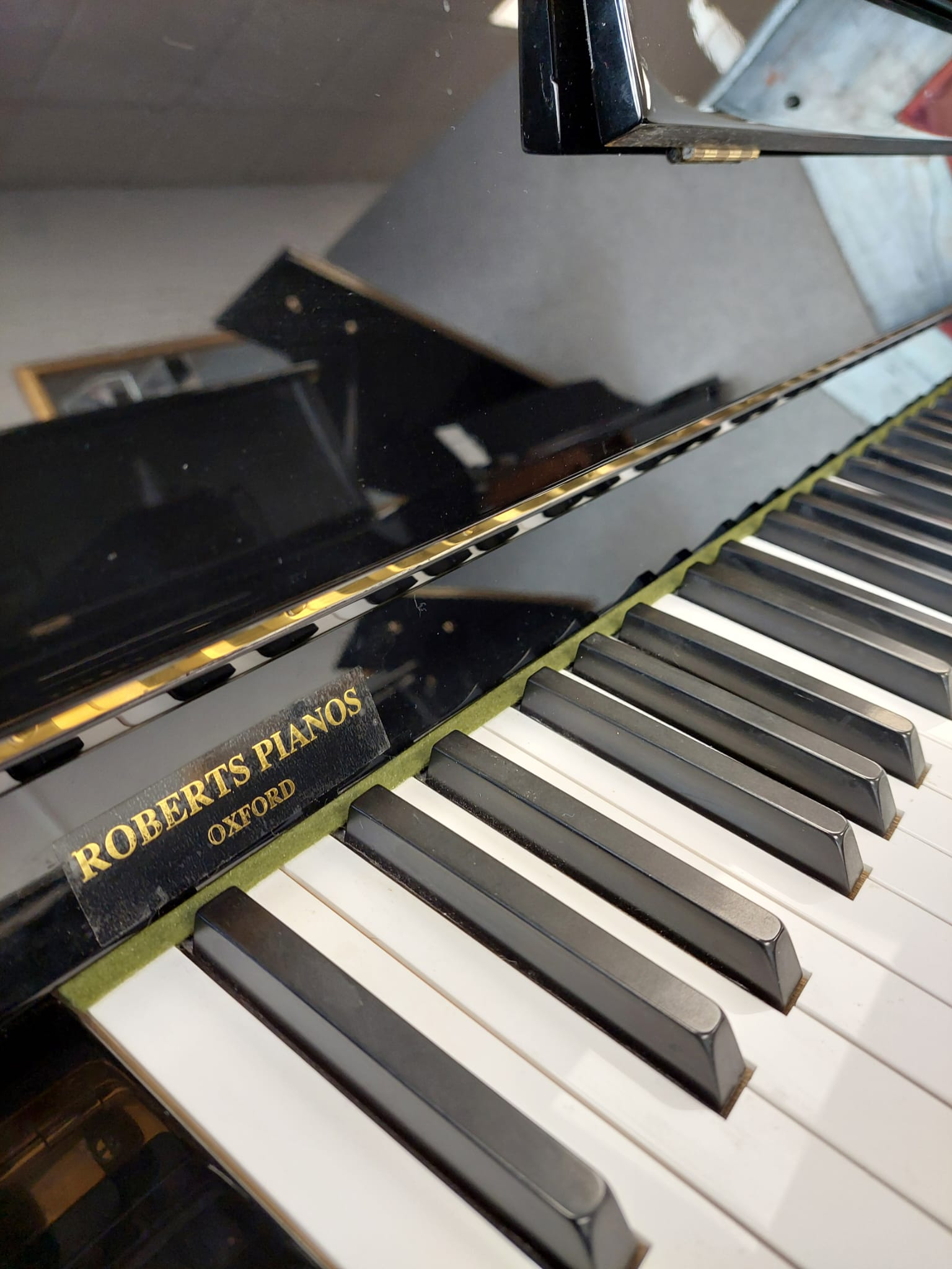 Bechstein Studio Upright piano detail photo 2 - Roberts Pianos