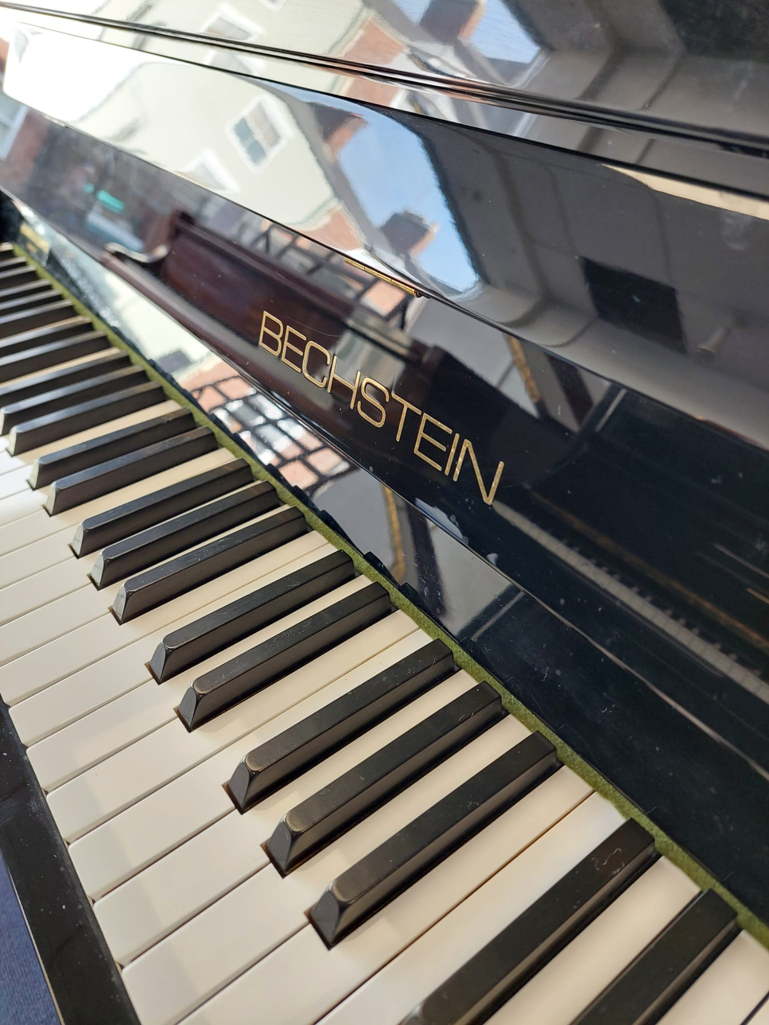 Bechstein Studio Upright piano detail photo 3 - Roberts Pianos