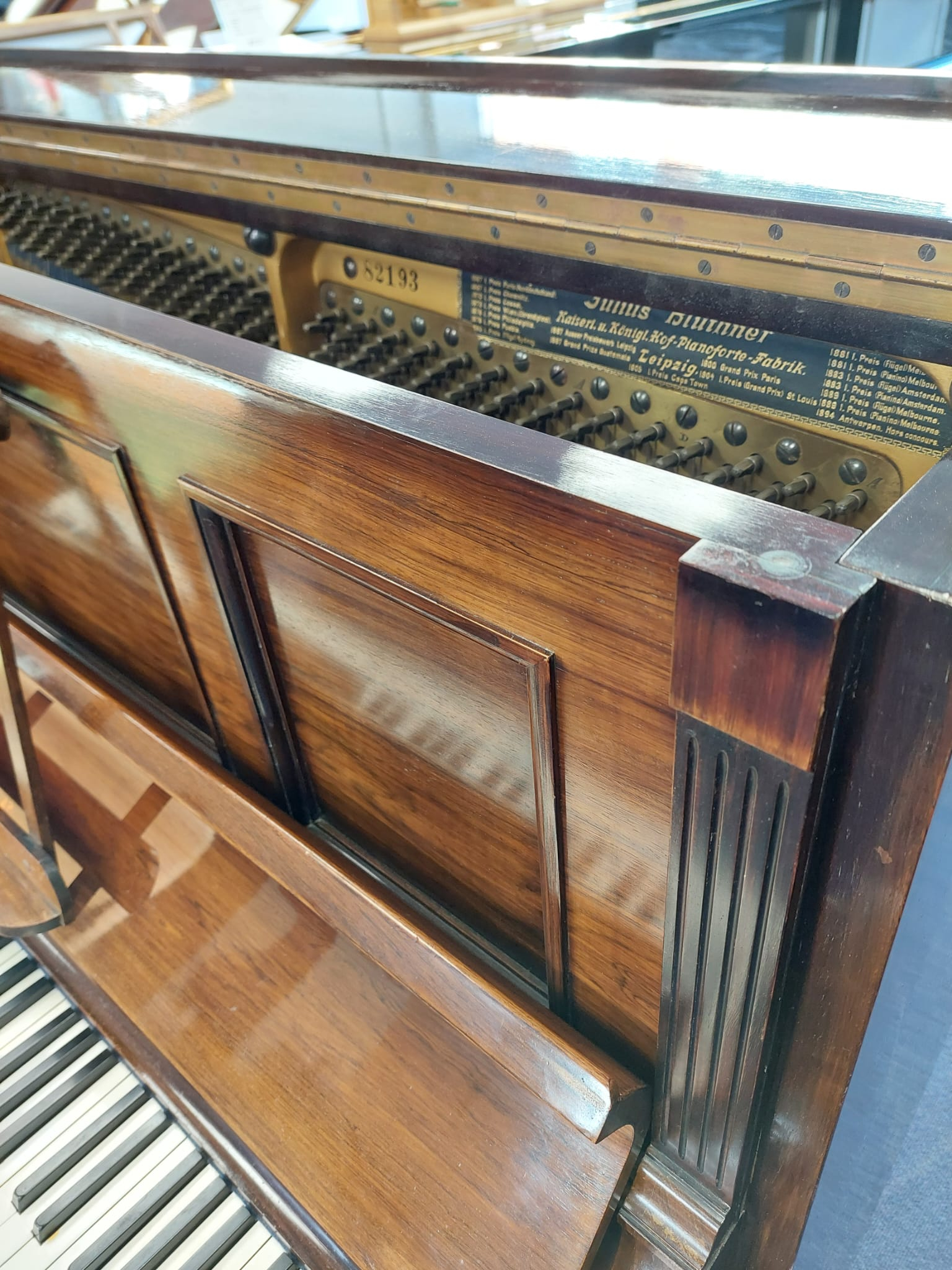 Bluthner  Upright piano detail photo 6 - Roberts Pianos
