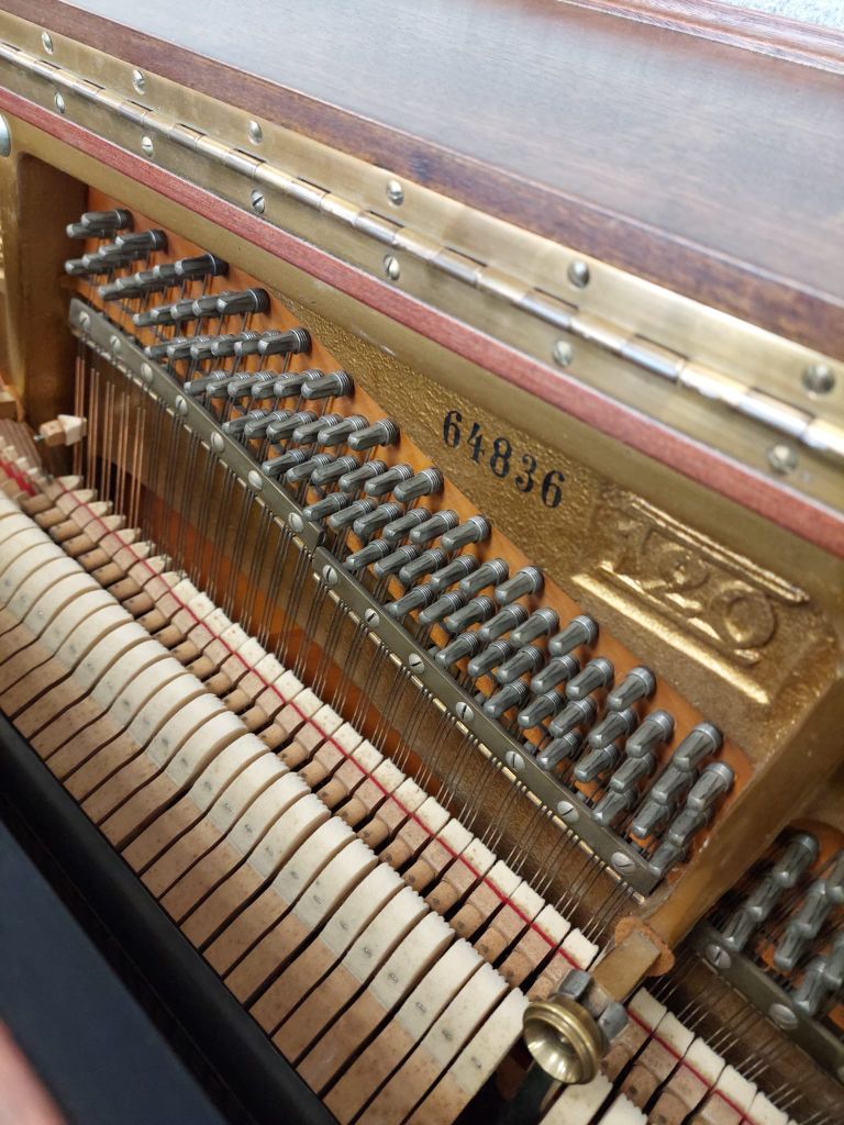 Grotrian Steinweg 120 Upright piano detail photo 6 - Roberts Pianos
