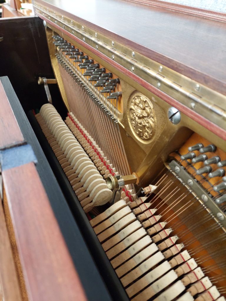 Grotrian Steinweg 120 Upright piano detail photo 7 - Roberts Pianos