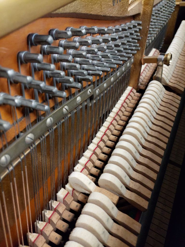 Grotrian Steinweg 120 Upright piano detail photo 8 - Roberts Pianos