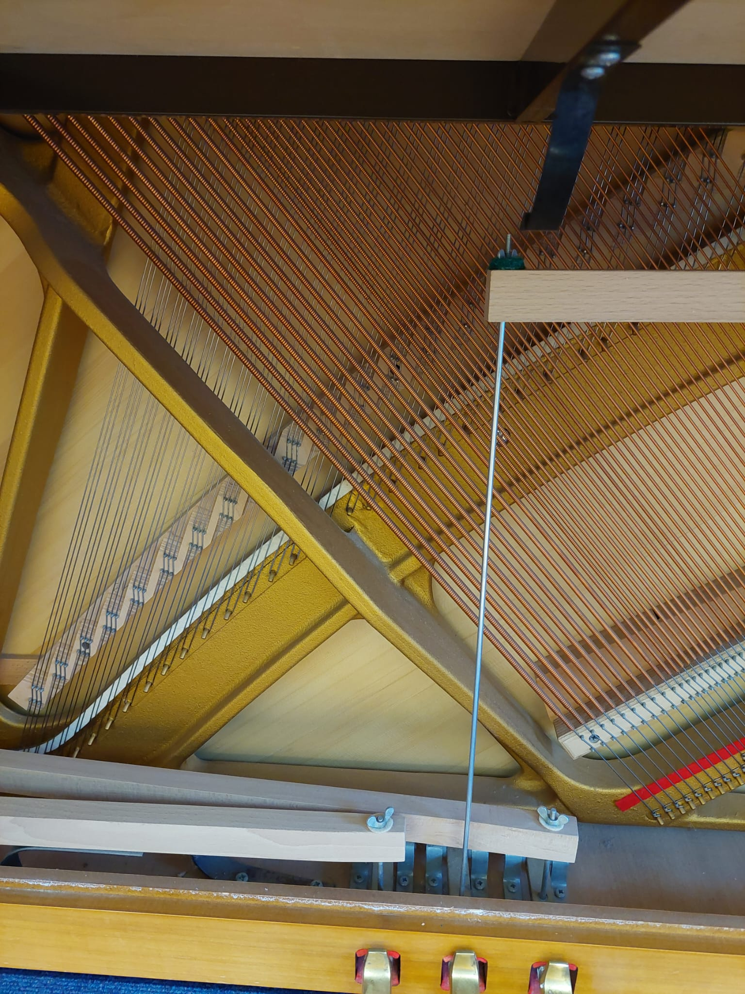 Haessler H118 Upright piano detail photo 9 - Roberts Pianos