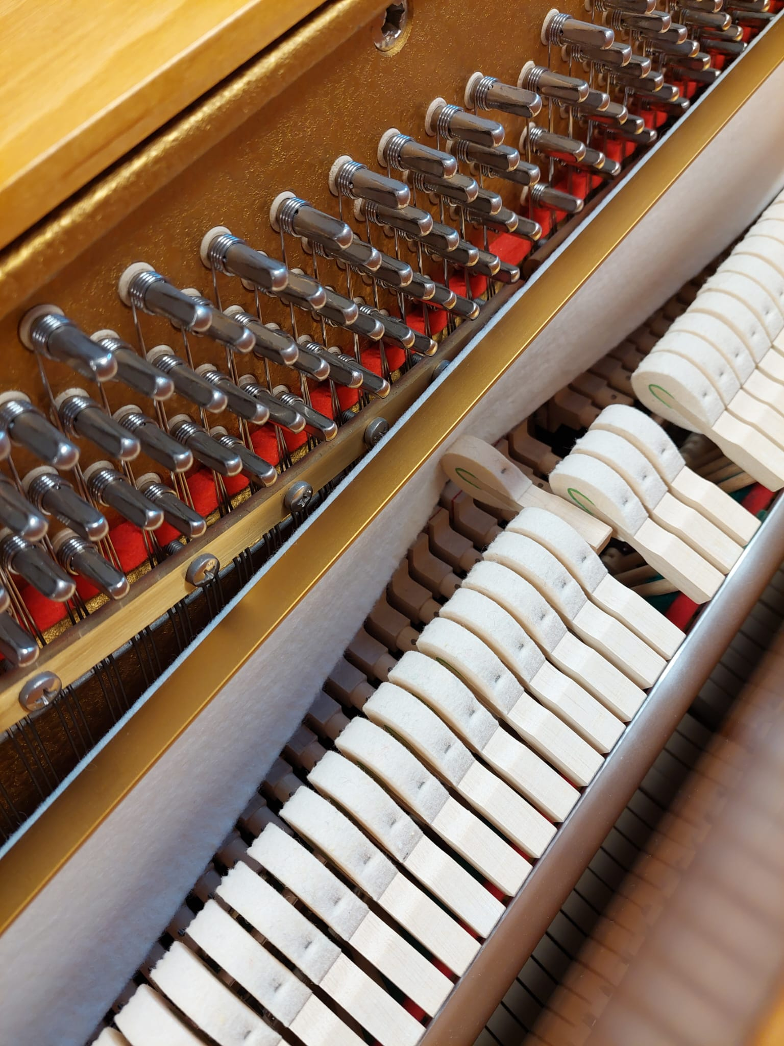 Haessler H118 Upright piano detail photo 10 - Roberts Pianos