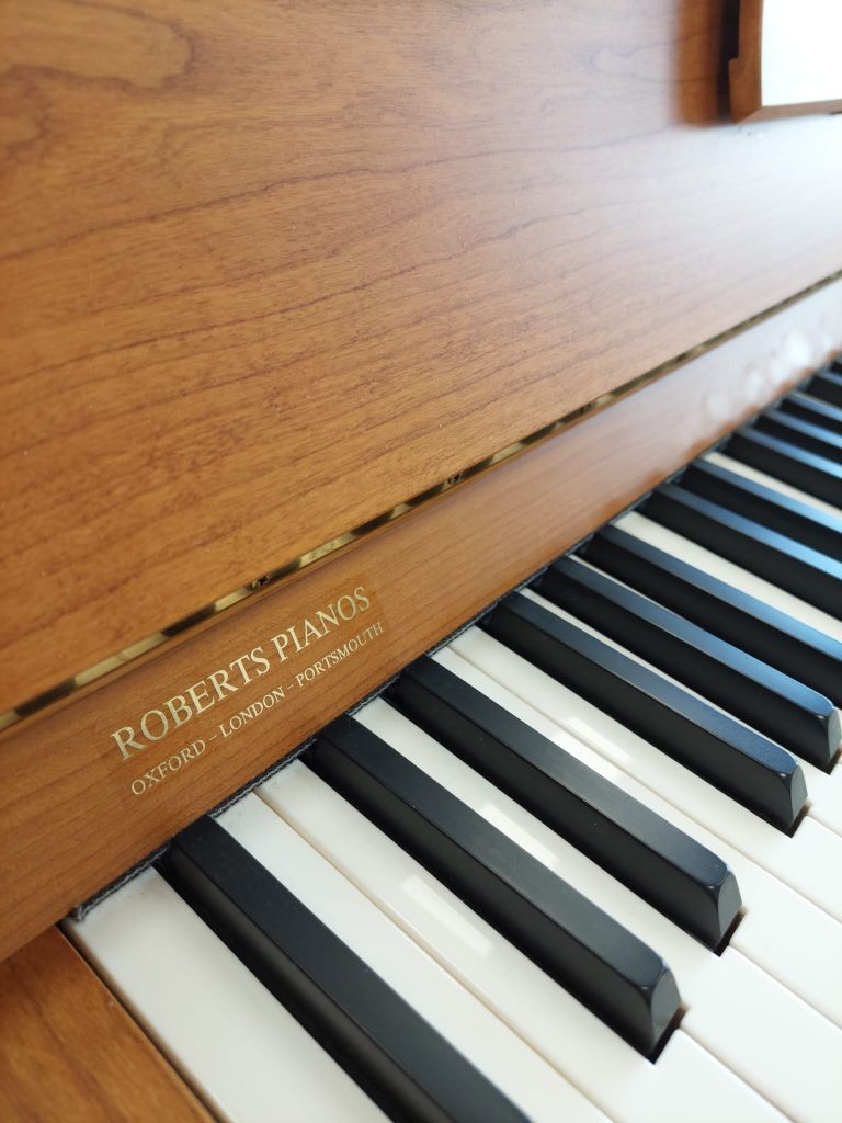 Kemble Prestige Upright piano detail photo 6 - Roberts Pianos
