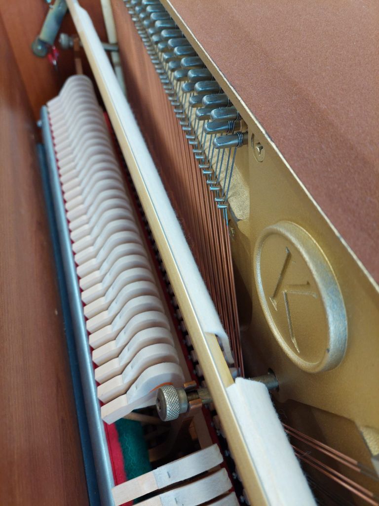 Kemble Prestige Upright piano detail photo 5 - Roberts Pianos