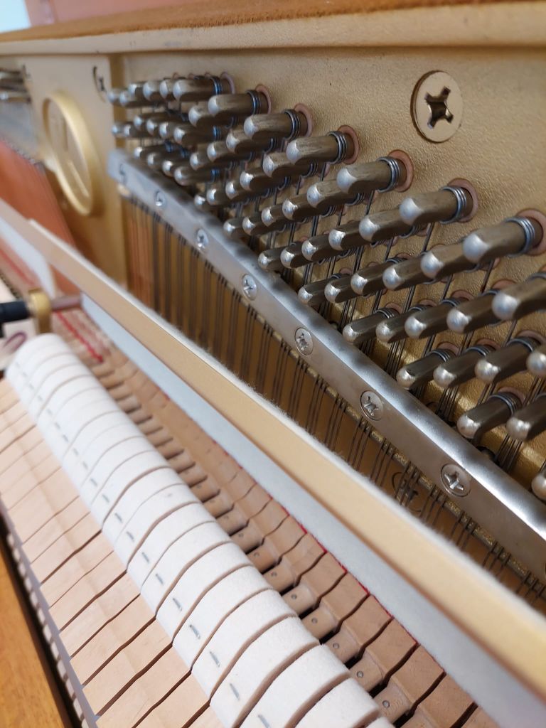 Kemble Prestige Upright piano detail photo 2 - Roberts Pianos