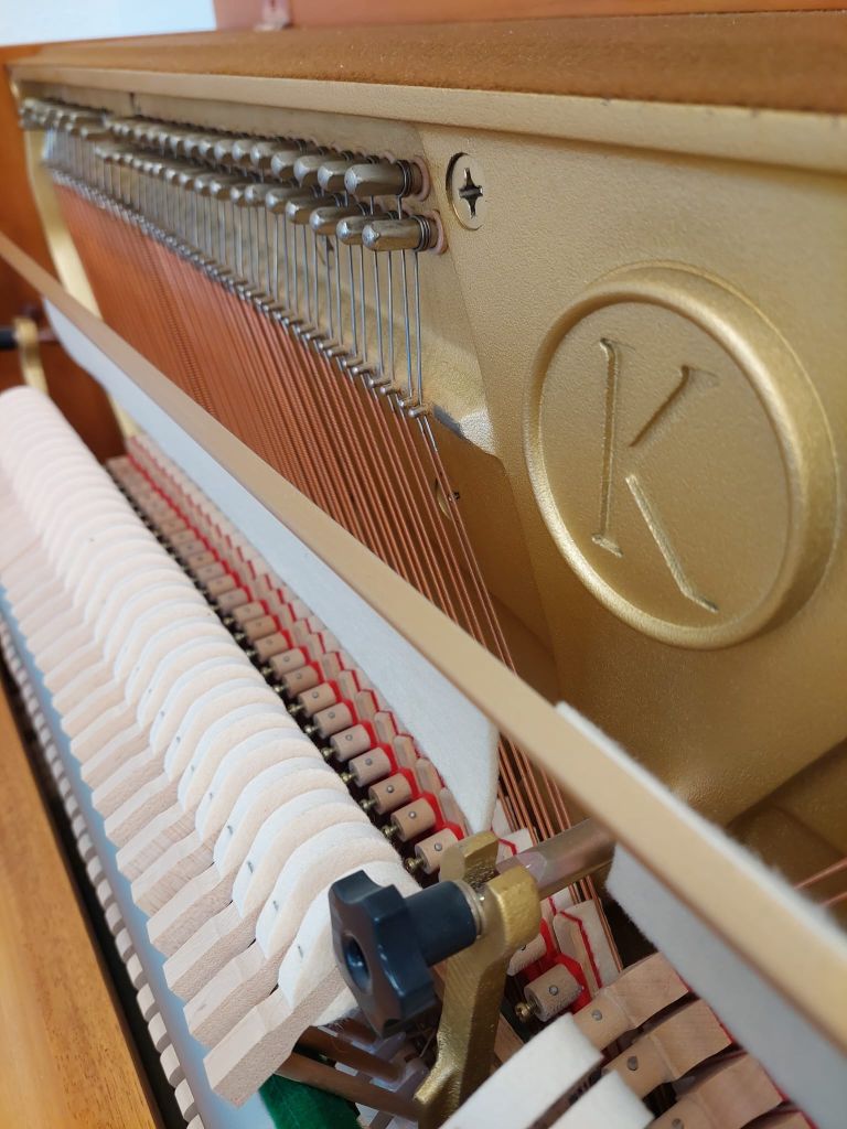 Kemble Prestige Upright piano detail photo 3 - Roberts Pianos