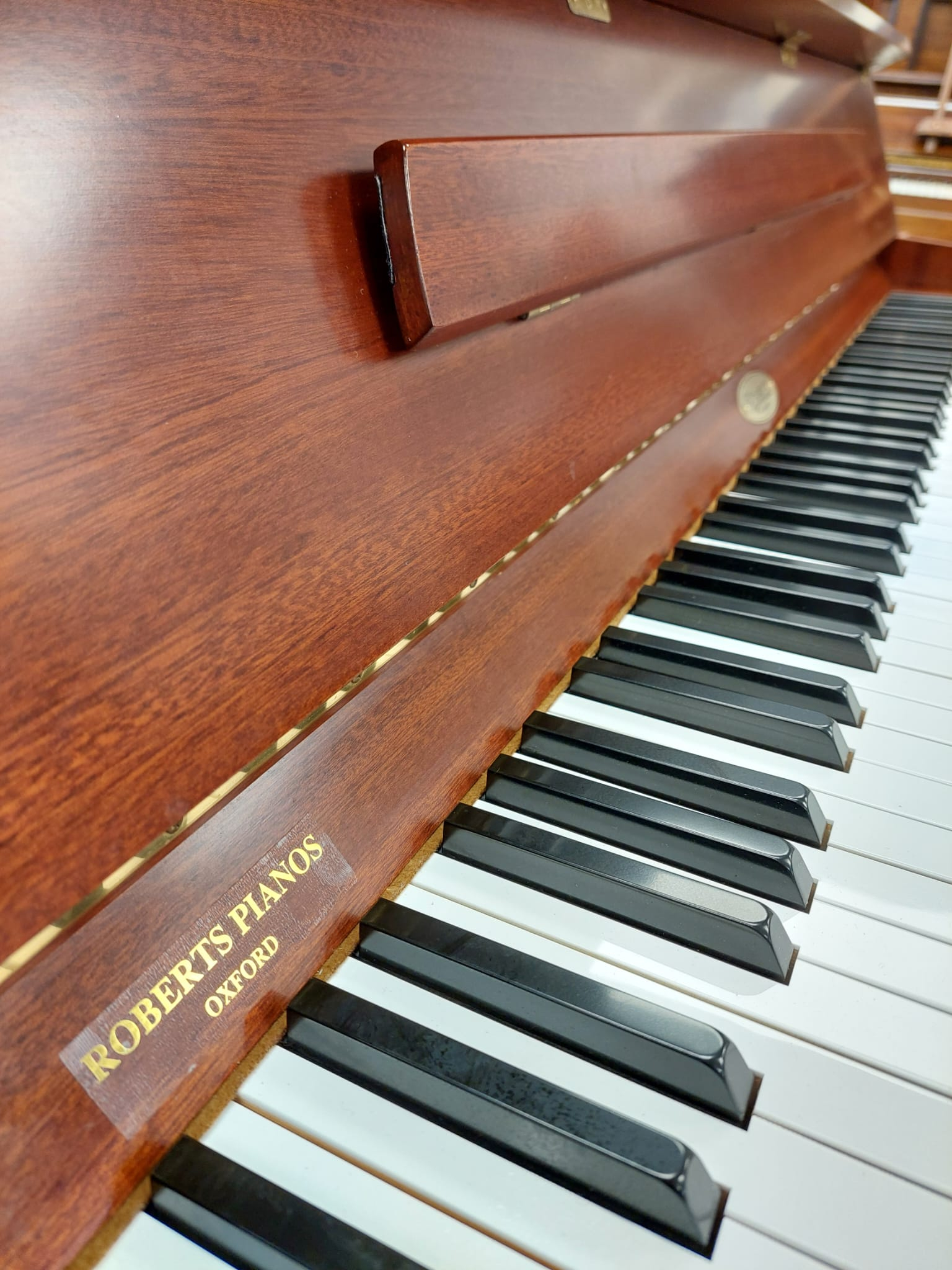 Kemble 120 Upright piano detail photo 9 - Roberts Pianos