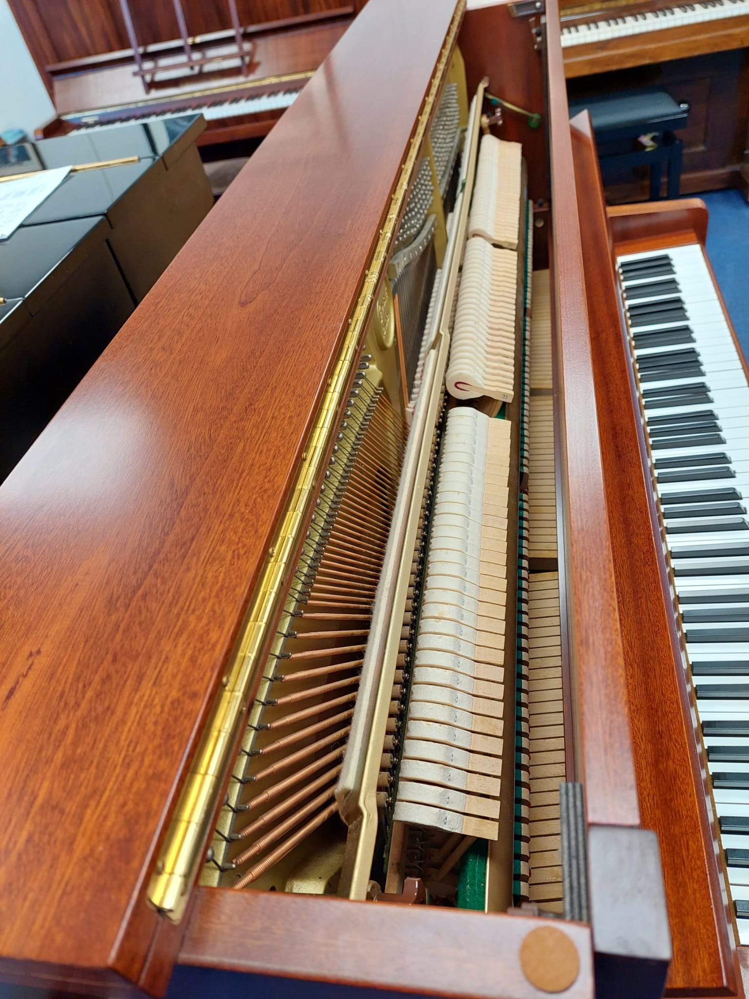 Kemble 120 Upright piano detail photo 13 - Roberts Pianos