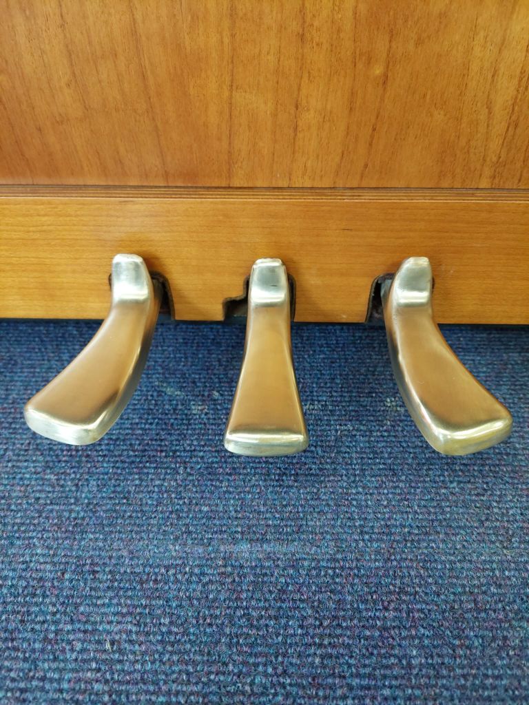 Kemble Prestige Upright piano detail photo 7 - Roberts Pianos