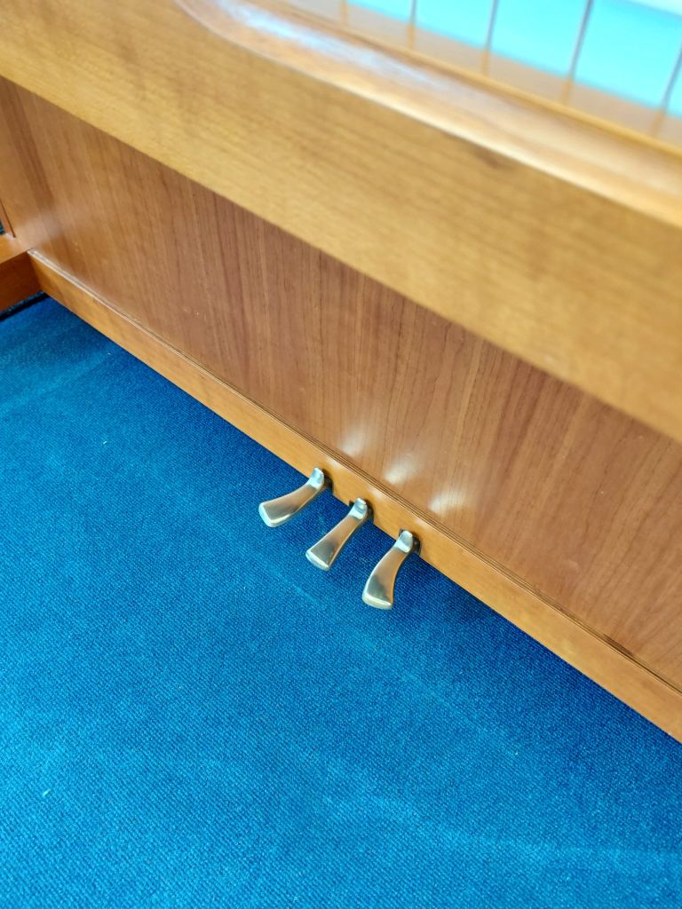 Kemble Prestige Upright piano detail photo 8 - Roberts Pianos