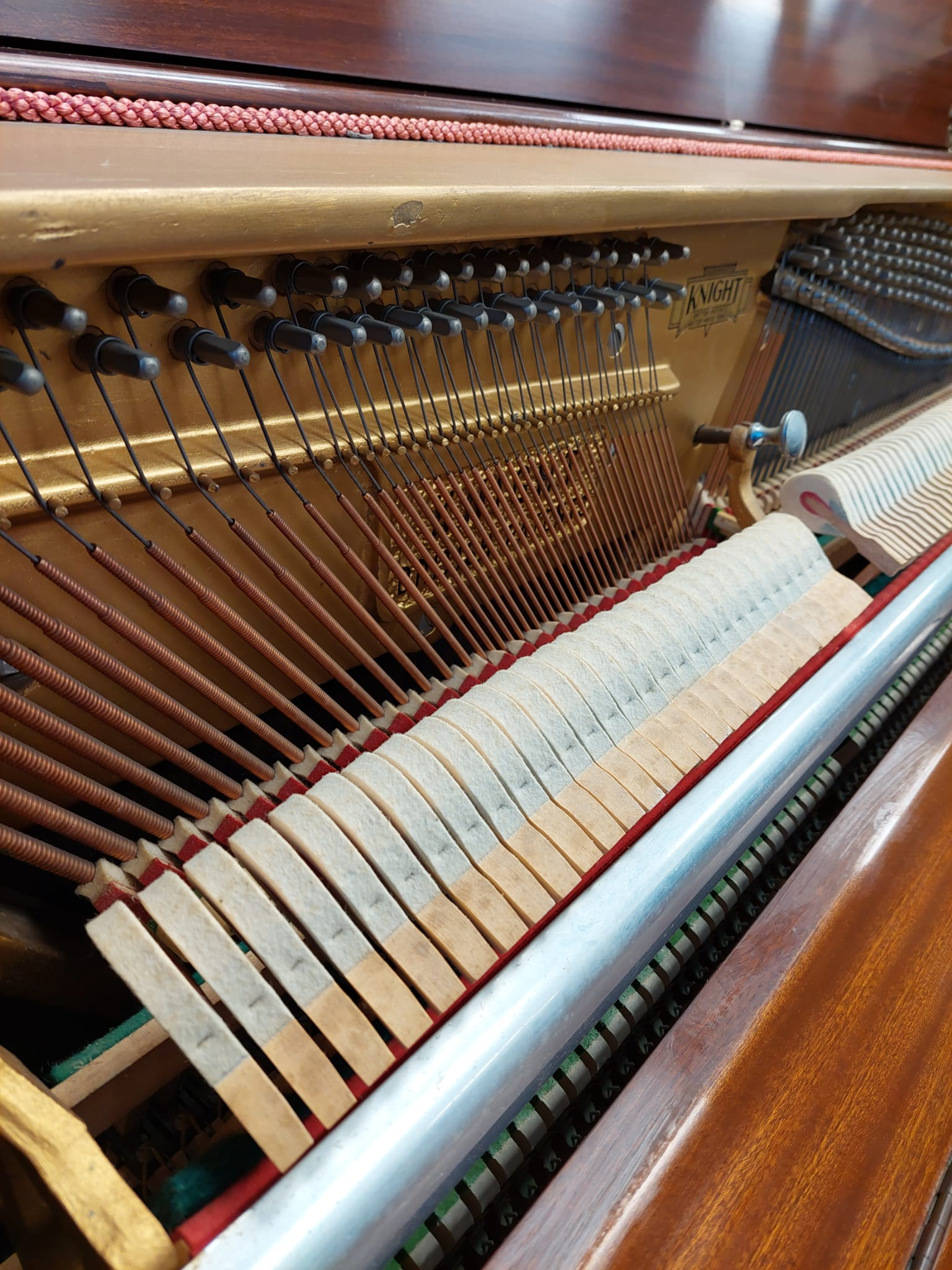 Knight K20 Upright piano detail photo 8 - Roberts Pianos