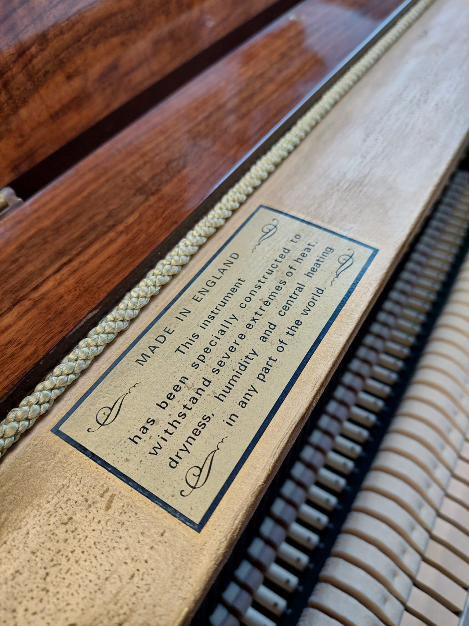 Knight K10 Upright piano detail photo 7 - Roberts Pianos