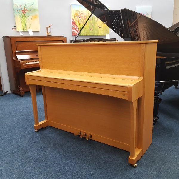 Seiler 116 Upright piano detail photo 2 - Roberts Pianos