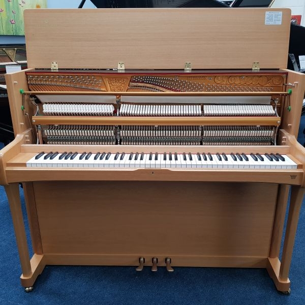 Seiler 116 Upright piano detail photo 4 - Roberts Pianos