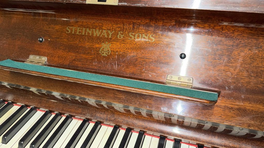 Steinway V Upright piano detail photo 2 - Roberts Pianos