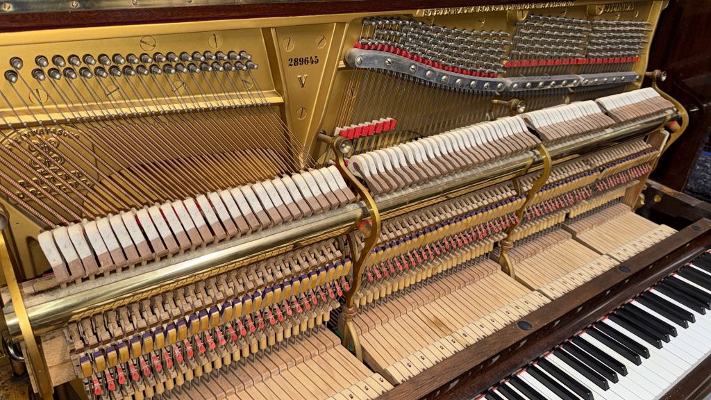 Steinway V Upright piano detail photo 4 - Roberts Pianos