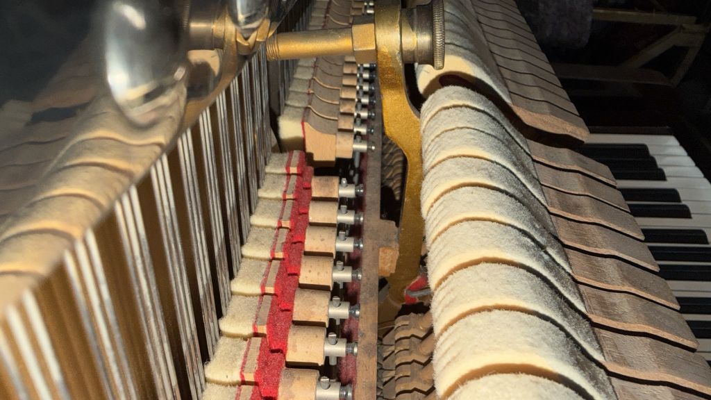 Steinway V Upright piano detail photo 5 - Roberts Pianos