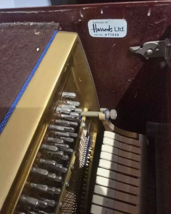 Welmar 110 Upright piano detail photo 2 - Roberts Pianos