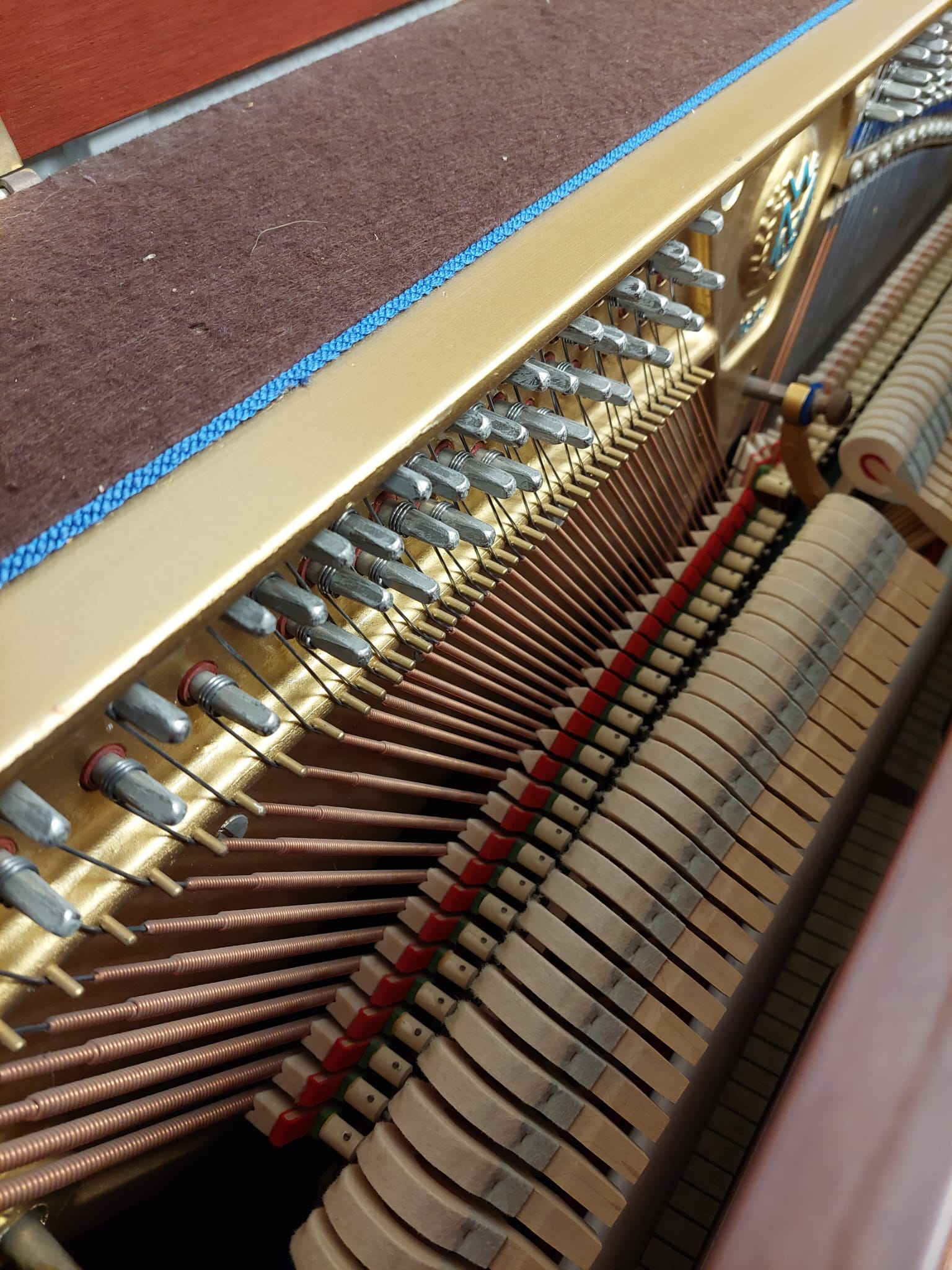 Welmar 110 Upright piano detail photo 11 - Roberts Pianos