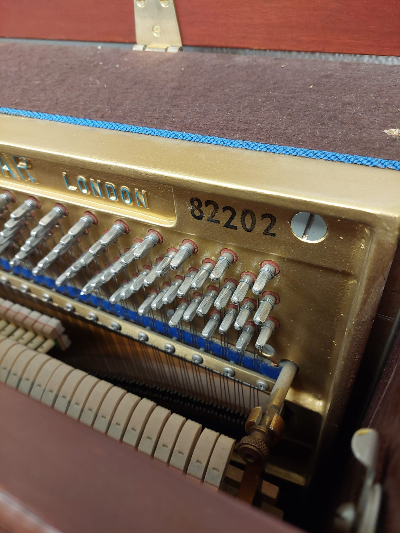 Welmar 110 Upright piano detail photo 12 - Roberts Pianos