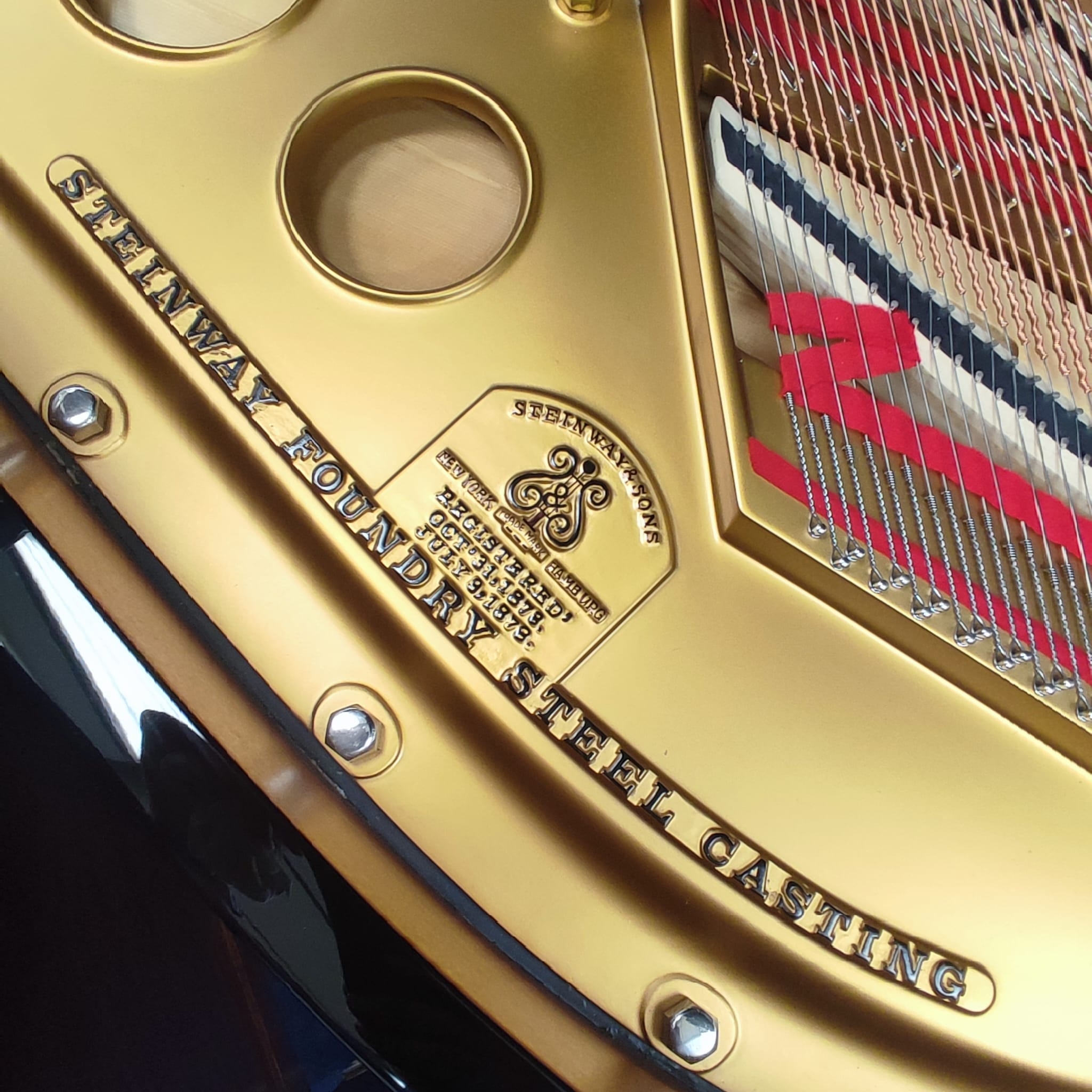 Steinway Model O Grand piano detail photo 10 - Roberts Pianos