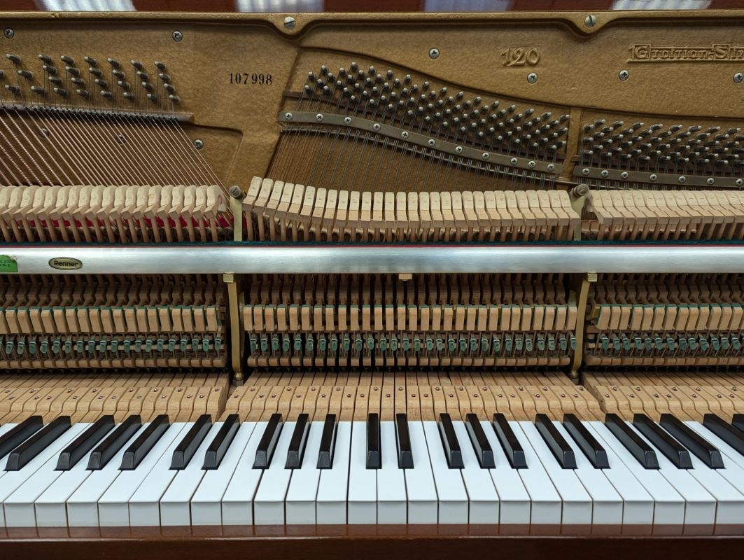 Grotrian Steinweg  Upright piano detail photo 4 - Roberts Pianos