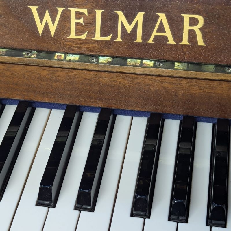 Welmar 110 Upright piano detail photo 2 - Roberts Pianos