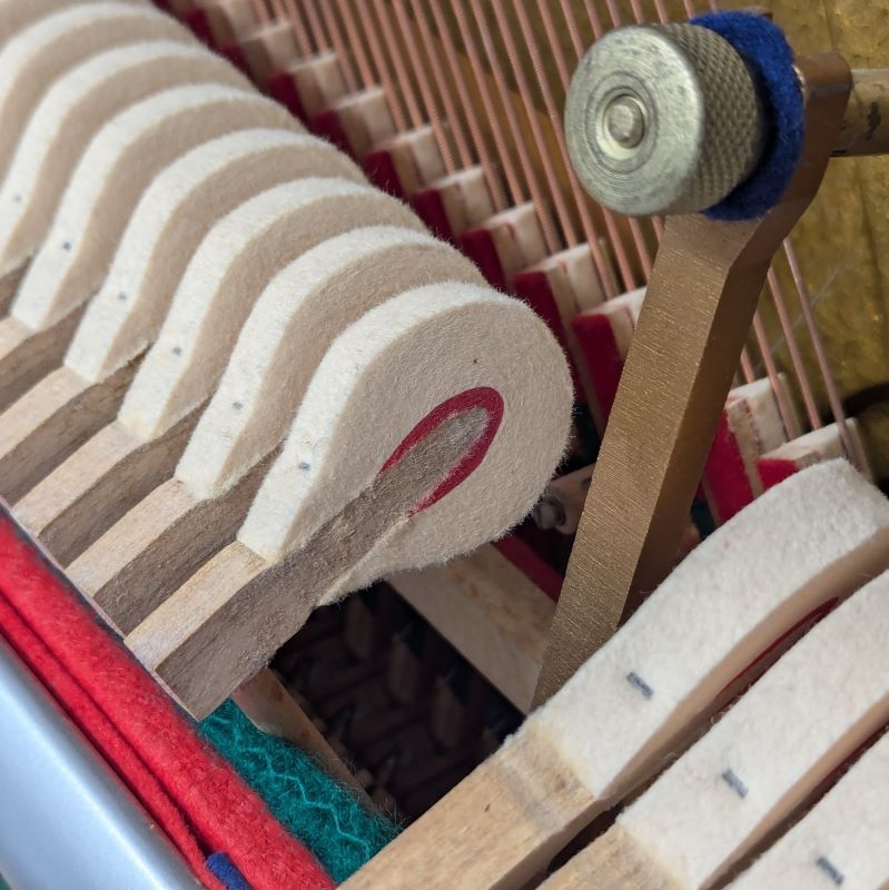 Welmar 110 Upright piano detail photo 5 - Roberts Pianos
