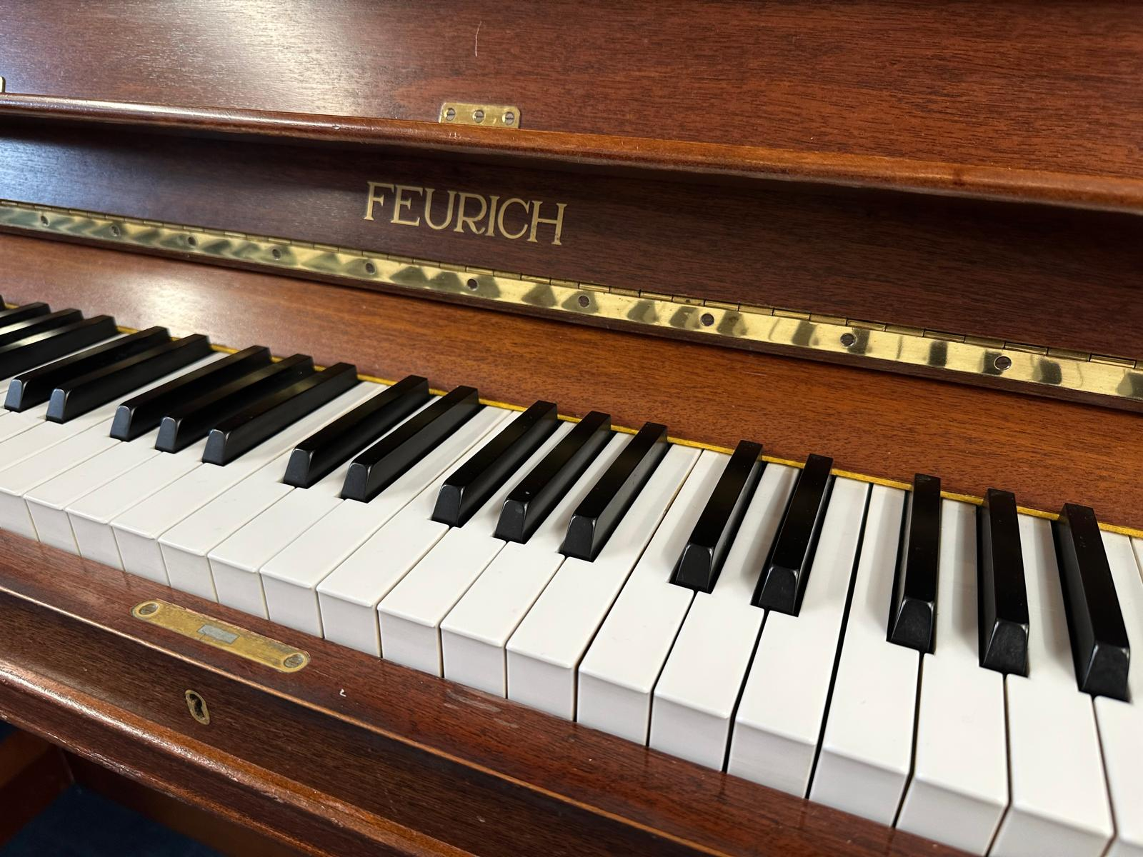 Feurich 123 Upright piano detail photo 2 - Roberts Pianos
